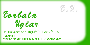 borbala uglar business card